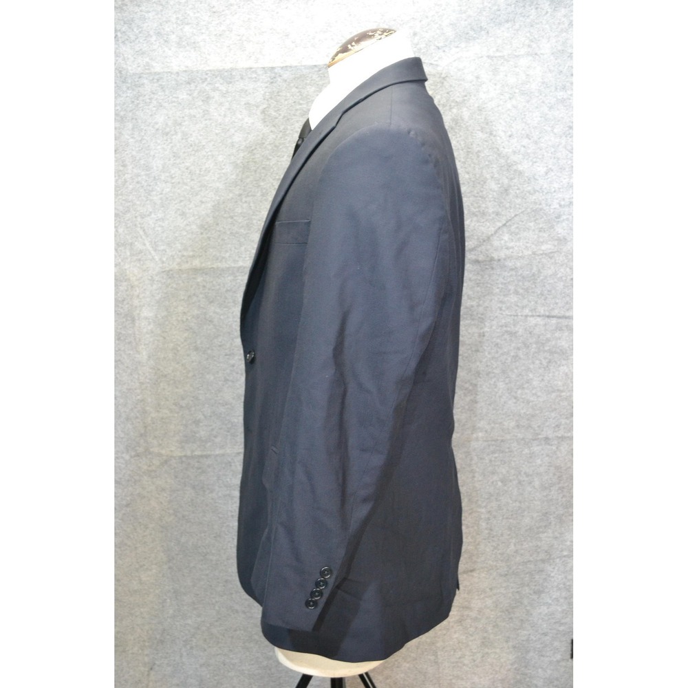 Brooks Brothers 346 Suit Jacket Mens 46R Blue Wool Stretch Sport Coat Blazer - Picture 4 of 16